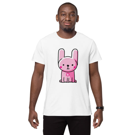 Men's premium cotton t-shirt Polkadot Pink Rabbit